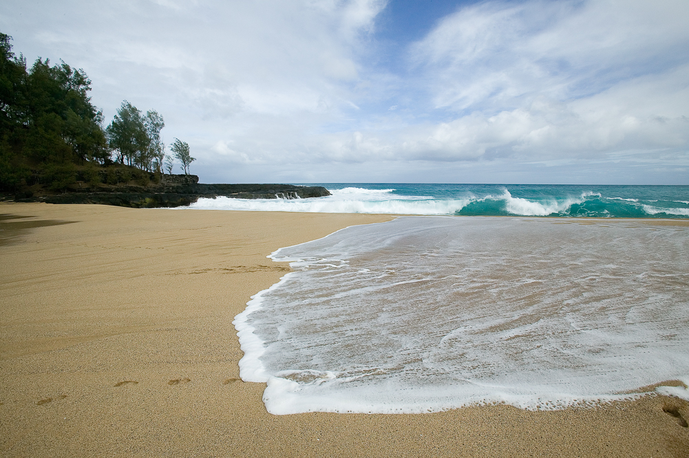 Waves on the sand