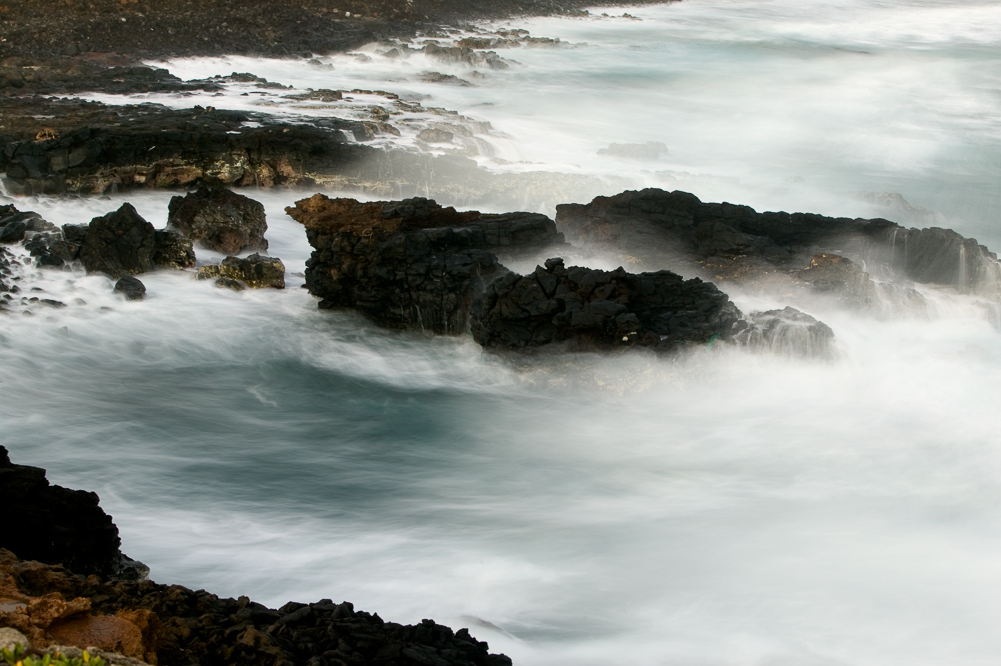 Lava rock in the surf