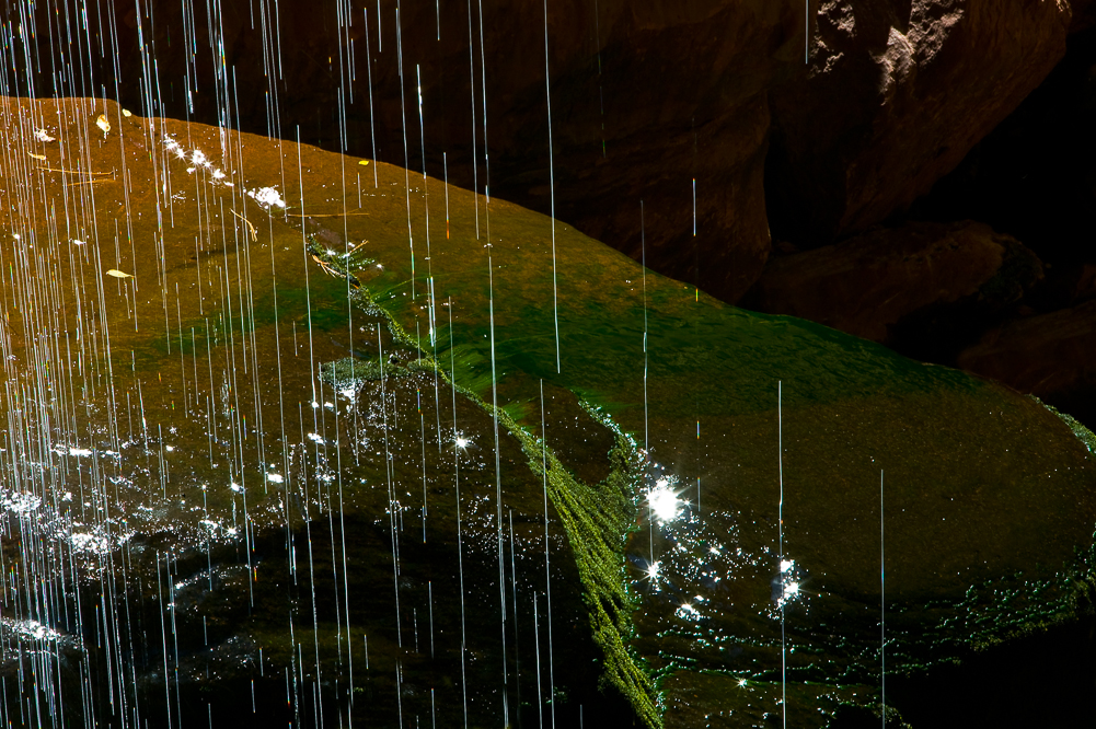Waterfall drops, Emerald Pool