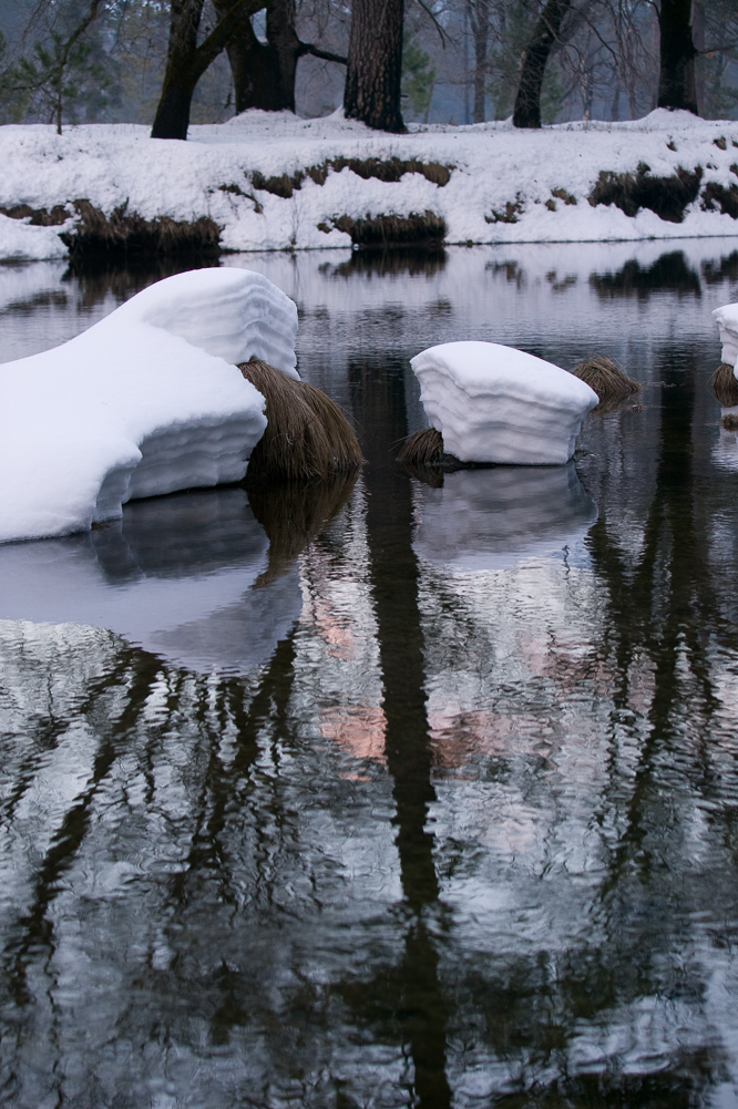 Snow and Water Reflections