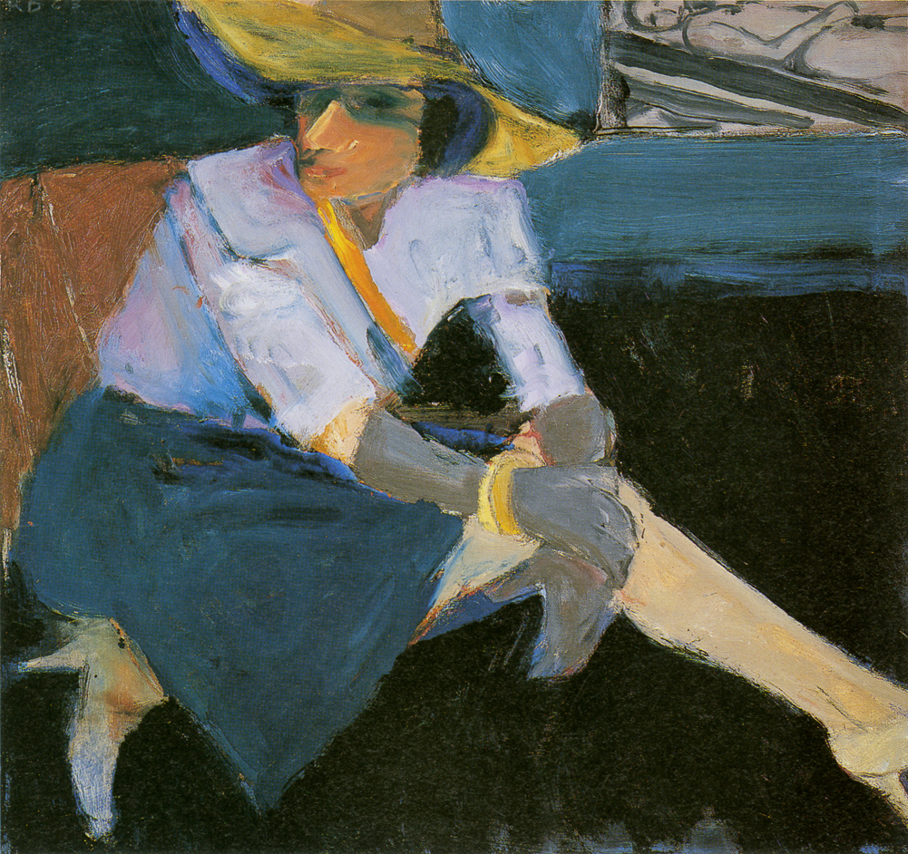 Woman with Hat and Gloves